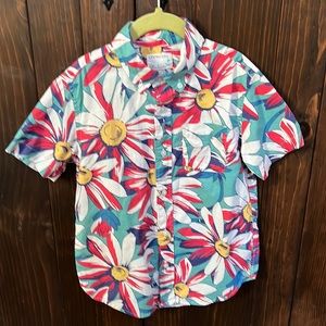 Crewcuts JCrew boys short sleeve button shirt 6 - 7